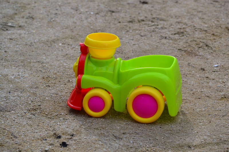 sand pail and shovel, cute, childhood, rubber, toy, sand, multi colored, plastic, group of objects, green color, high angle view, nature, outdoors, close-up