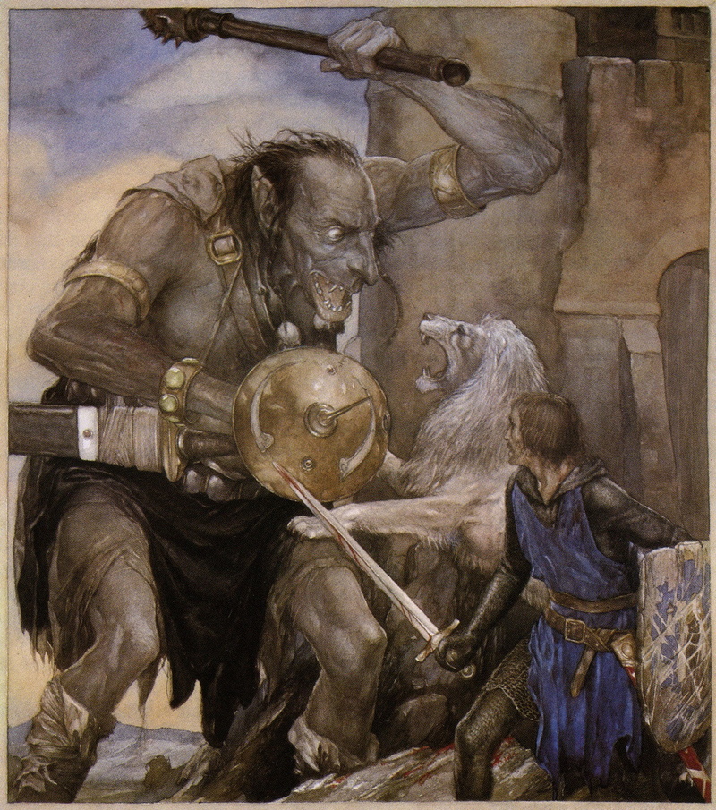 the past, domestic, male likeness, statue, belief, mythology, no people, religion, architecture, day, livestock, representation, Alan Lee, creativity, history