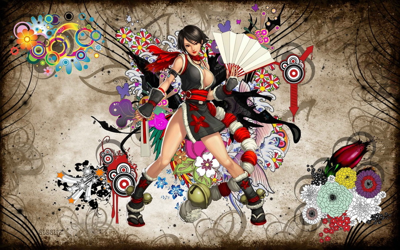 fatal, people, female, models, mai, Abstract, fan, hd, king, x, women, shiranui, art, 1080P, fury, fighters