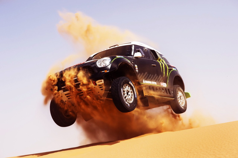 Mini, Speed, Flies, Sand, Machine, In The Air, Dakar, Mini Cooper, Race, 2014, Sport, 1080P, Dune, Black, X-raid