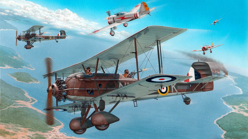 British single-engine, 1080P, all-metal biplane, torpedo bomber, Vickers Vildebeest