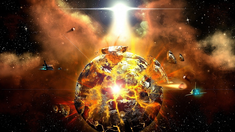 Explosion, Planet, violent, 1080P