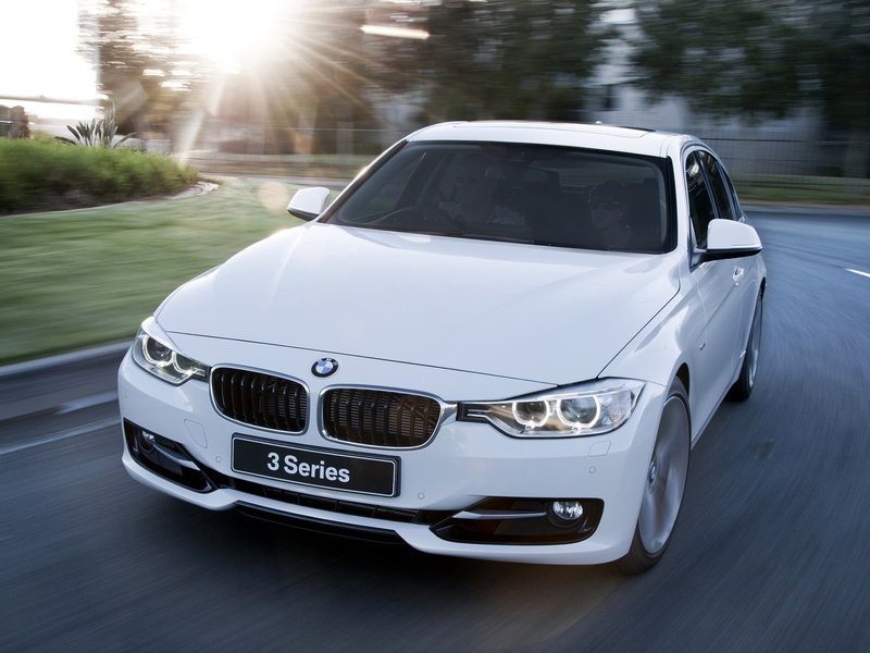 BMW, 1080P, sedan, sport line, coupe, the front, white, series, 328i, the sun, road