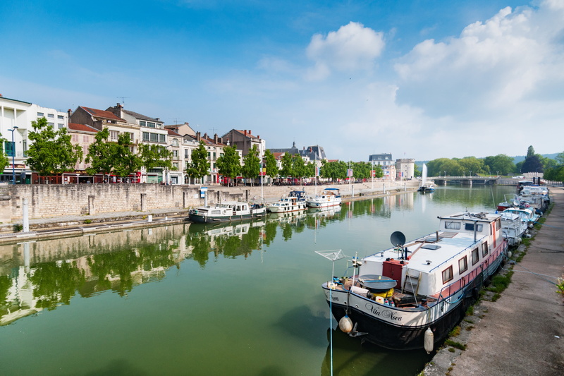 travel, nautical Vessel, harbor, river, ardennes, outdoors, building, moored, building exterior, boot, ship, water, verdun, france, cloud - sky, reflection