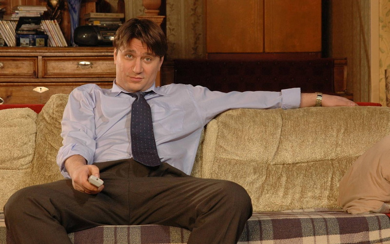 russia, shirt, men, dress, tnt, gena, brown, sitcom.funny, together, 1080P, pants, sony, blue, happy, s