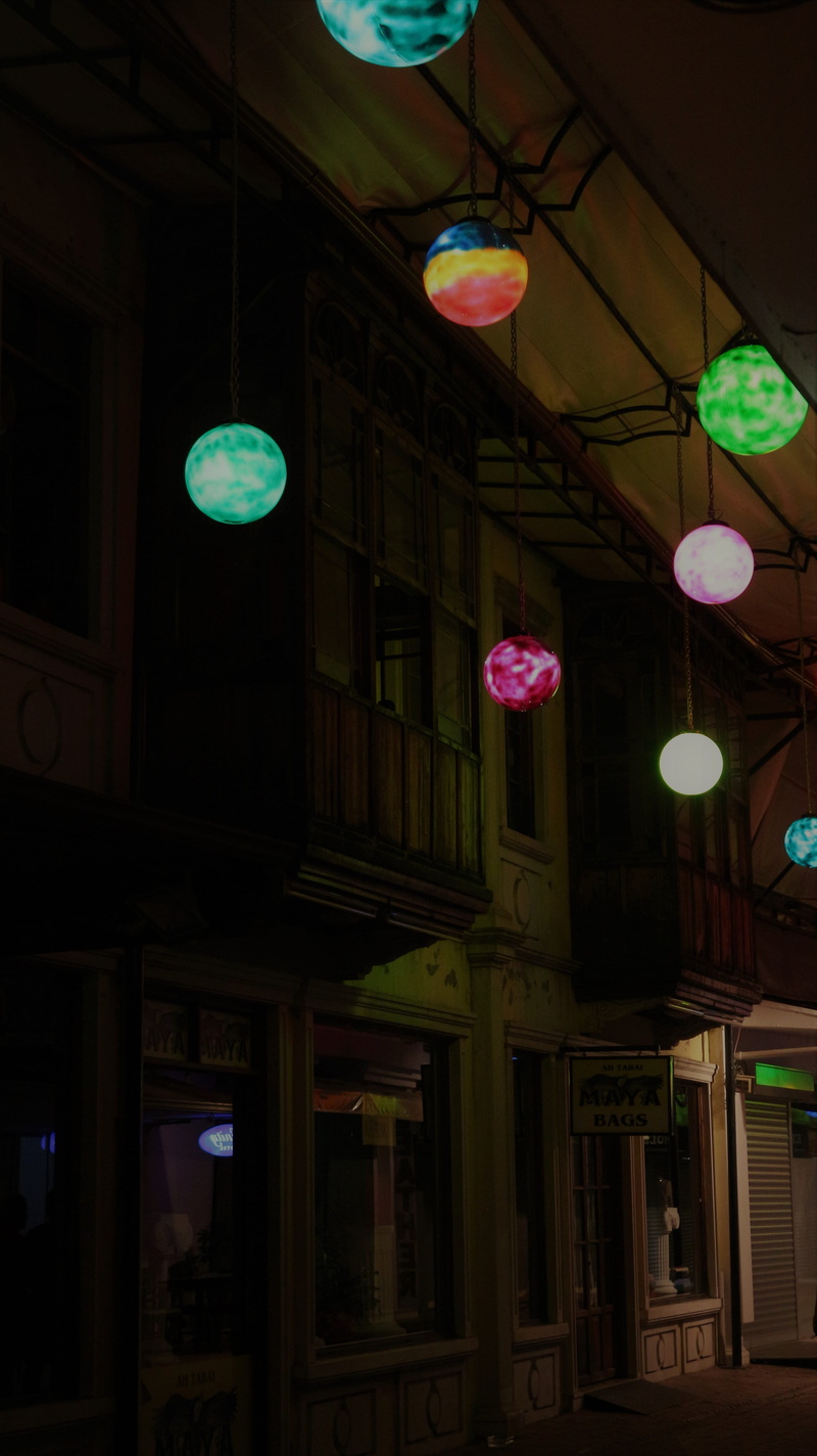 turkey, lighting equipment, light, night, illuminated, low angle view, color, ceiling, restaurant, electric light, fethiye, architecture, light - natural phenomenon