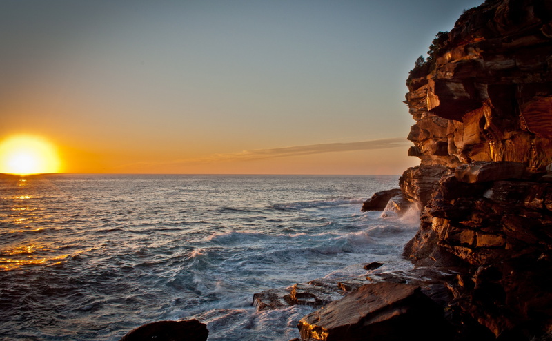 Bronte, tranquility, wales, beauty in nature, horizon over water, nature, tranquil scene, rock - object, Oceania, Sydney, scenics - nature, Australia, water