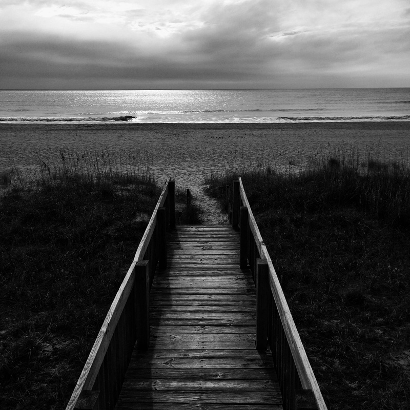 railing, long, cloud - sky, sea, beauty in nature, ocean, waves, black and white, the way forward, scenics - nature, land, day, water, ocean view, sand