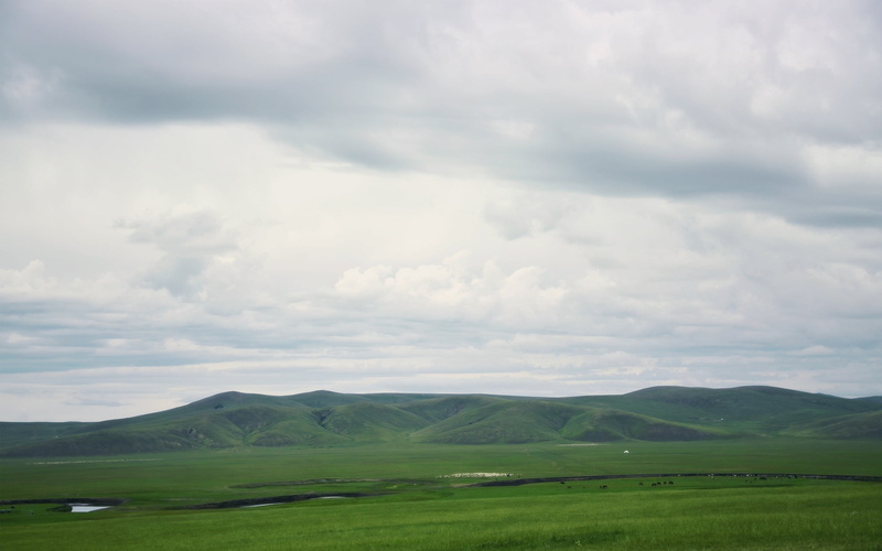 no people, landscape, cloud - sky, green, tranquility, grass, scenics - nature, green color, outdoors, mattress, land, rolling landscape, field, white