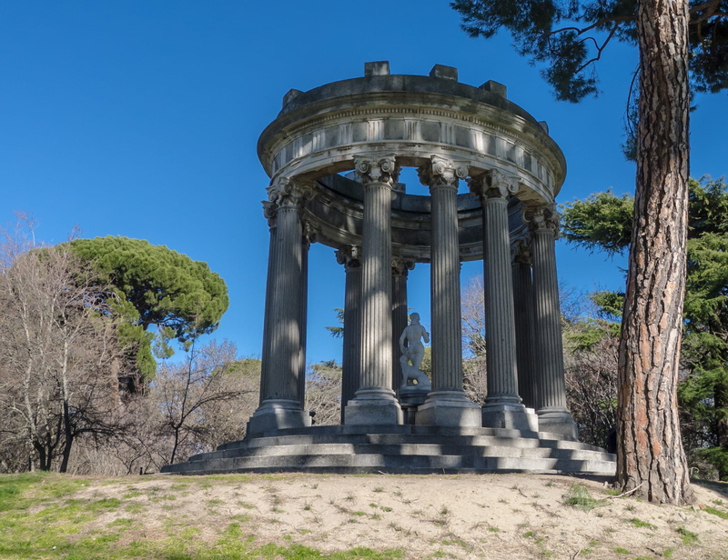 Madrid, branches, leaves, garden, day, built Structure, ancient civilization, Artistic, old, park, travel Locations, colonnade, travel Destinations, old Ruin