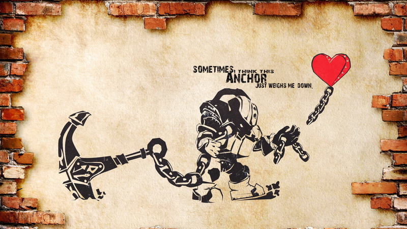 chain, legends, nautilus, heart, fantasy, league, games, anchor, 1080P