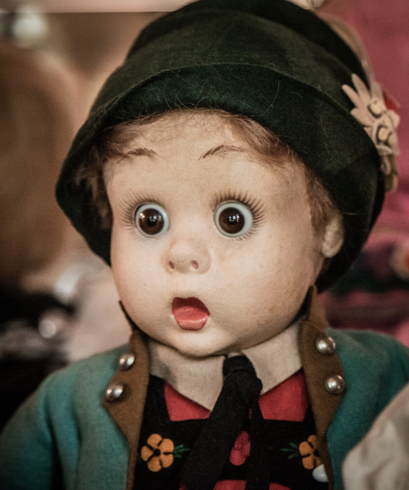 boys, suprised, handmade cloth, brown hair, leurella gardens heritage house toy and railway museum, rare, blue mountains, vintage, cap, portrait, antique