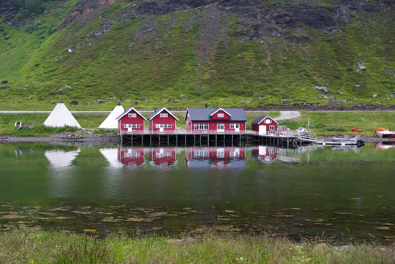 day, nature, architecture, house, reflection, tree, built structure, building exterior, nautical vessel, 4K, fjord, lapland, waterfront, norway, growth