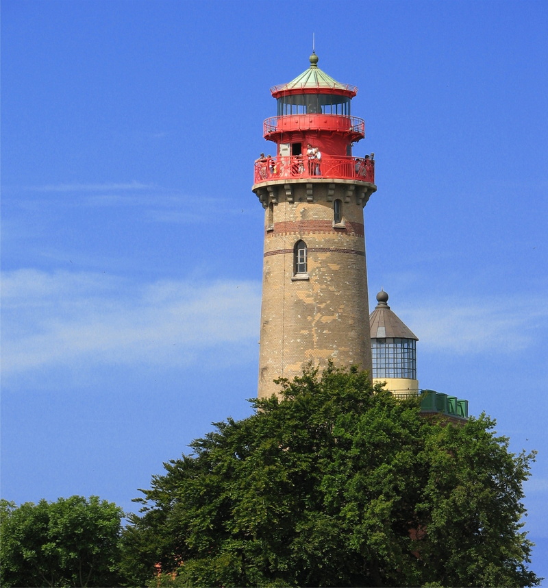 2K, guidance, sky, blue, coast, security, building, rügen, sea, outdoors, vacations, no people, cape arkona, baltic sea, built structure, protection, architecture