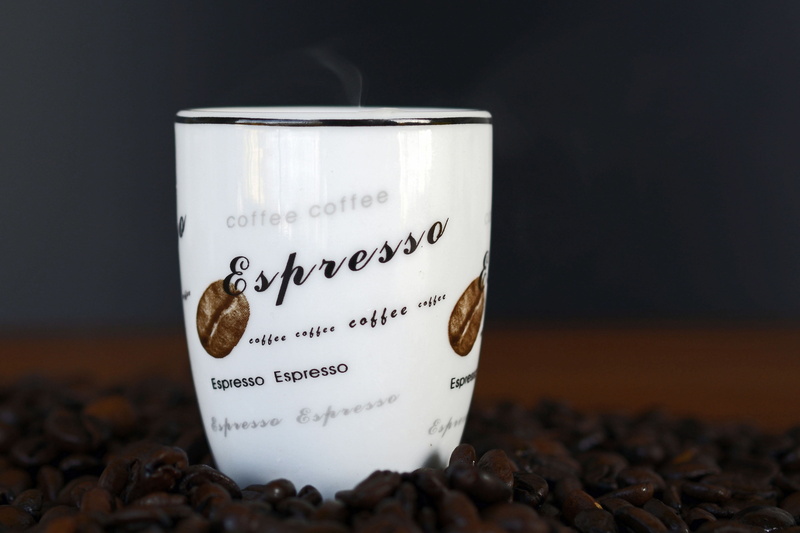 coffee - Drink, 4K, no people, drinking glass, coffee, food, label, refreshment, latte, benefit from, stimulant, black background, communication, good morning