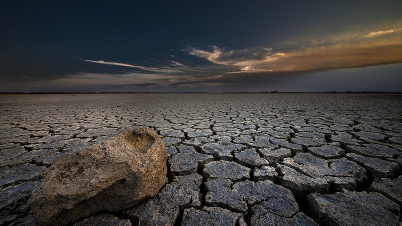 sun, outdoors, landscape, arid climate, tranquility, water, rock, 1080P, dramatic sky, sunset, land, horizon over water, environment, drought, solid, nature
