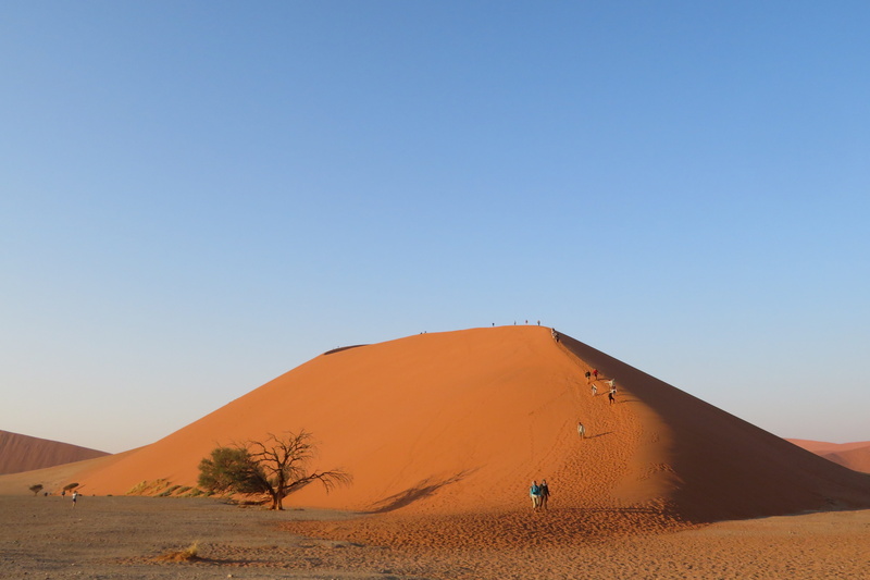 landscape, blue, environment, tourism, nature, dune, tranquility, travel, sand dune, namibia, africa, hill, 5K, sky, doré, tranquil scene, desert, arid climate