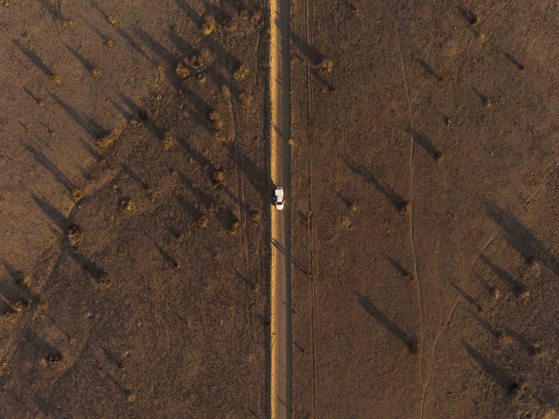 desert, outdoors, road, namibia, dirt, sunlight, birds eye view, nature, water, 2K, directly above, no people, brown, auto, drone, from above, shadow