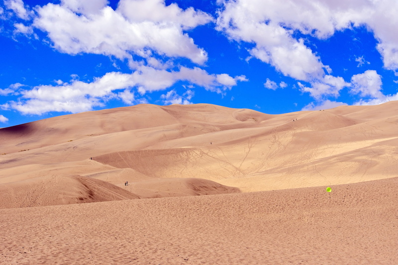 2K, land, blue, colorado, sand dune, national, environment, ripples, nature, cloud - sky, dunes, sand, remote, scenic, sky, semi-arid, great, outdoors
