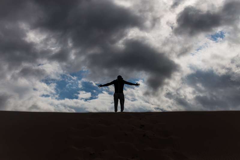 leisure activity, national park, environment, outline, land, wide, standing, nature, open, one person, human arm, limb, outdoors, freedom, arms raised