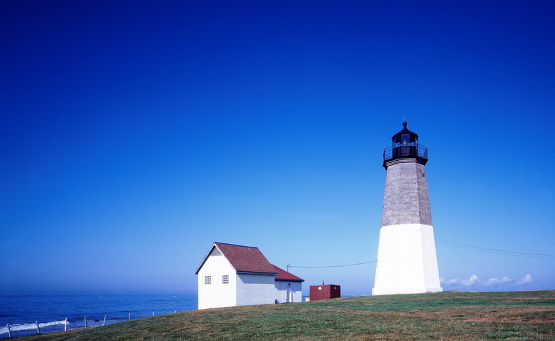 east coast, beach, safety, security, new england, narragansett bay, water, land, house, horizon over water, lighthouse, photo, building exterior, outdoors