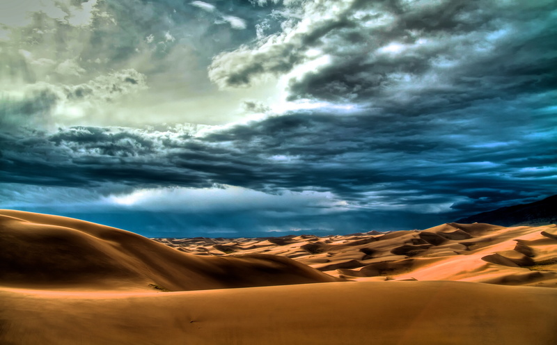Desert, Summer, tranquility, power in nature, sands, overcast, scenics - nature, climate, Sand, non-urban scene, Sandy, Colorful, no people, Great, dramatic sky