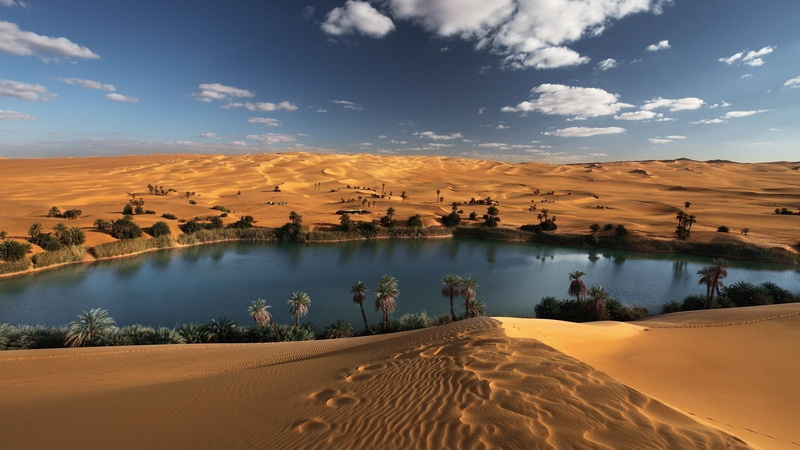 sky, 1080P, Desert, nature, landscape, non-urban scene, climate, sand dune, land, no people, water, arid climate, scenics - nature, sand, tranquil scene