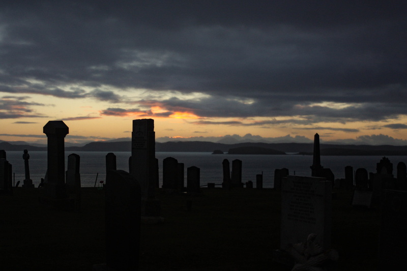 city, graveyard, 4K, cloud - sky, winter, building exterior, scottish, outer hebrides, storm, burial, evening, silhouette, sunset, ghost, sombre, storm cloud