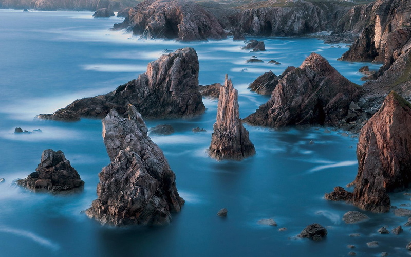 water, blue, 1080P, nature, beaches, 3d and abstract, rocks, lewis, photography, isle