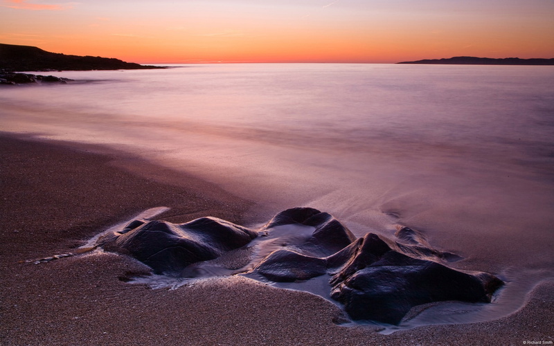 beauty in nature, horizon over water, landscape, uk, tranquil scene, wal, beach, natural, horizon, sunset, no people, nature, land, hd, isle, rock, water