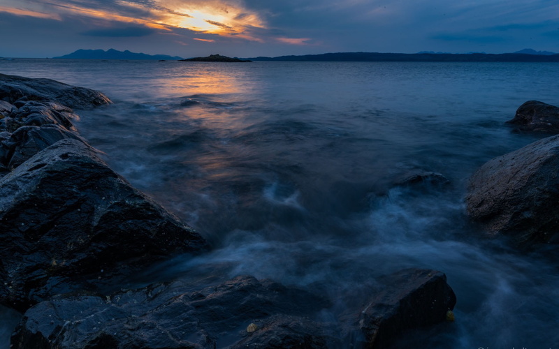 solid, idyllic, sky, isles, sunset, no people, water, rocky coastline, scenics - nature, beach, horizon, power in nature, nature, rock, scotland