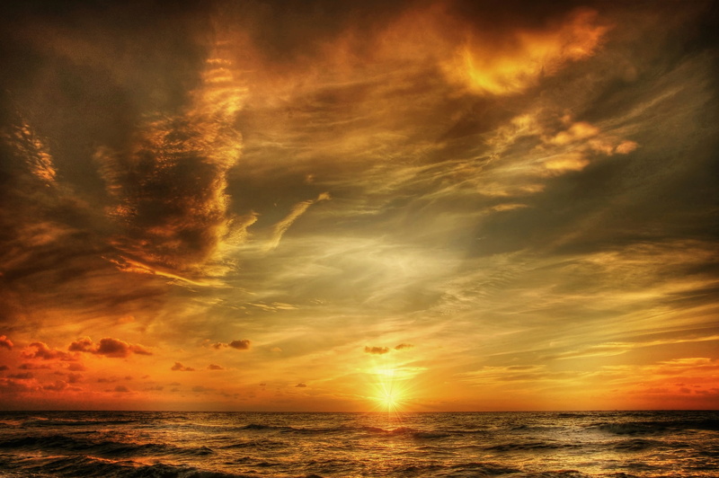 evening sky, romance, nature, orange, orange color, sun, abendstimmung, dramatic sky, atmospheric, horizon over water, setting sun, silent, waters, beauty in nature