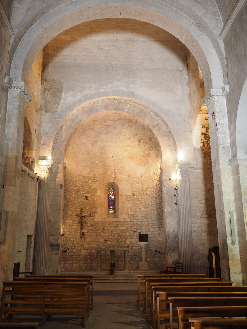 indoors, dome, place of worship, architectural column, altar, notre dame saint-véran, arch, the past, romanesque church, village church, belief, church