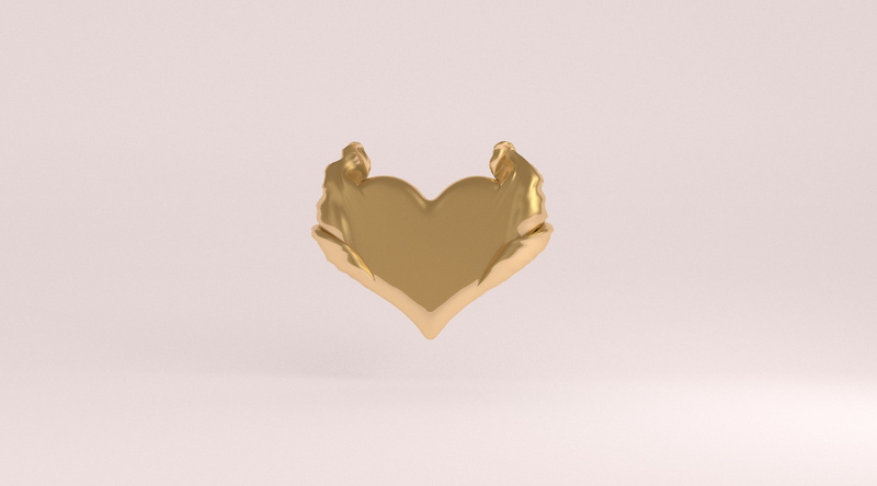paper, celebration, no people, cgi, jova, gold colored, royal, 4K, indoors, valentines day - holiday, Love, gray, gray background, heart, artistic, 3d