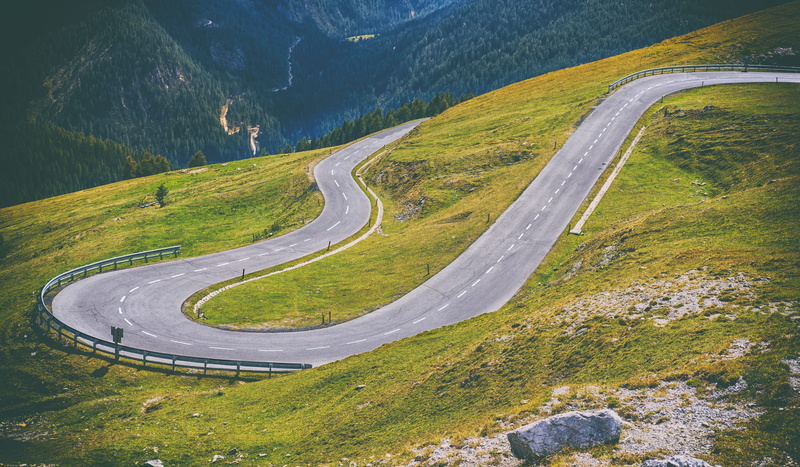 mountain road, alpine, road, tranquil scene, pass road, outdoors, landscape, transportation, no people, curve, curves, beauty in nature, scenics - nature