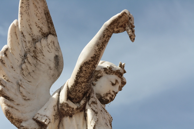 female likeness, death, spirituality, close-up, stone, no people, religion, cemetery, grief, rest, peace, creativity, male likeness, tomb, heaven, wings