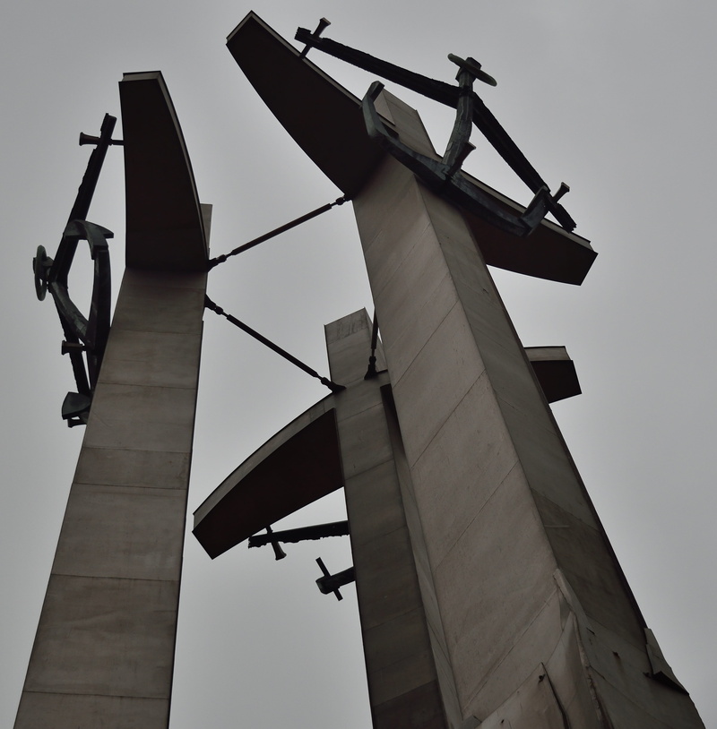 gda, street light, lighting equipment, solidarity, 4K, day, sky, Gdańsk, low angle view, dusk, industry, building, silhouette, built structure, symbol