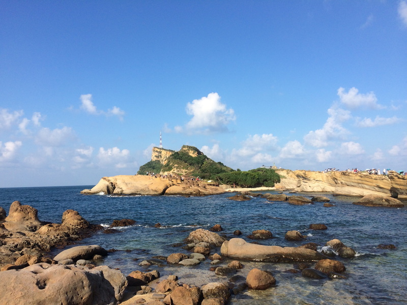 nature, Taiwan, rock - object, blue, tranquility, beauty in nature, water, sky, coastline, sea, rocky coastline, no people, land, 2K, bay, cloud - sky