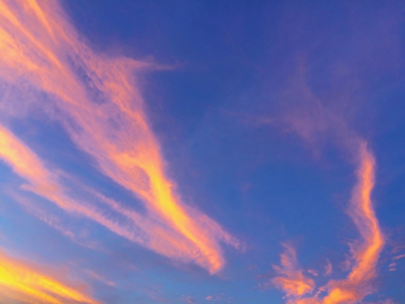 vivid, beauty in nature, yokosuka, romantic sky, sky, environment, tranquil scene, kanagawa japan, cloud - sky, orange, tranquility, blue, autumn, atmosphere