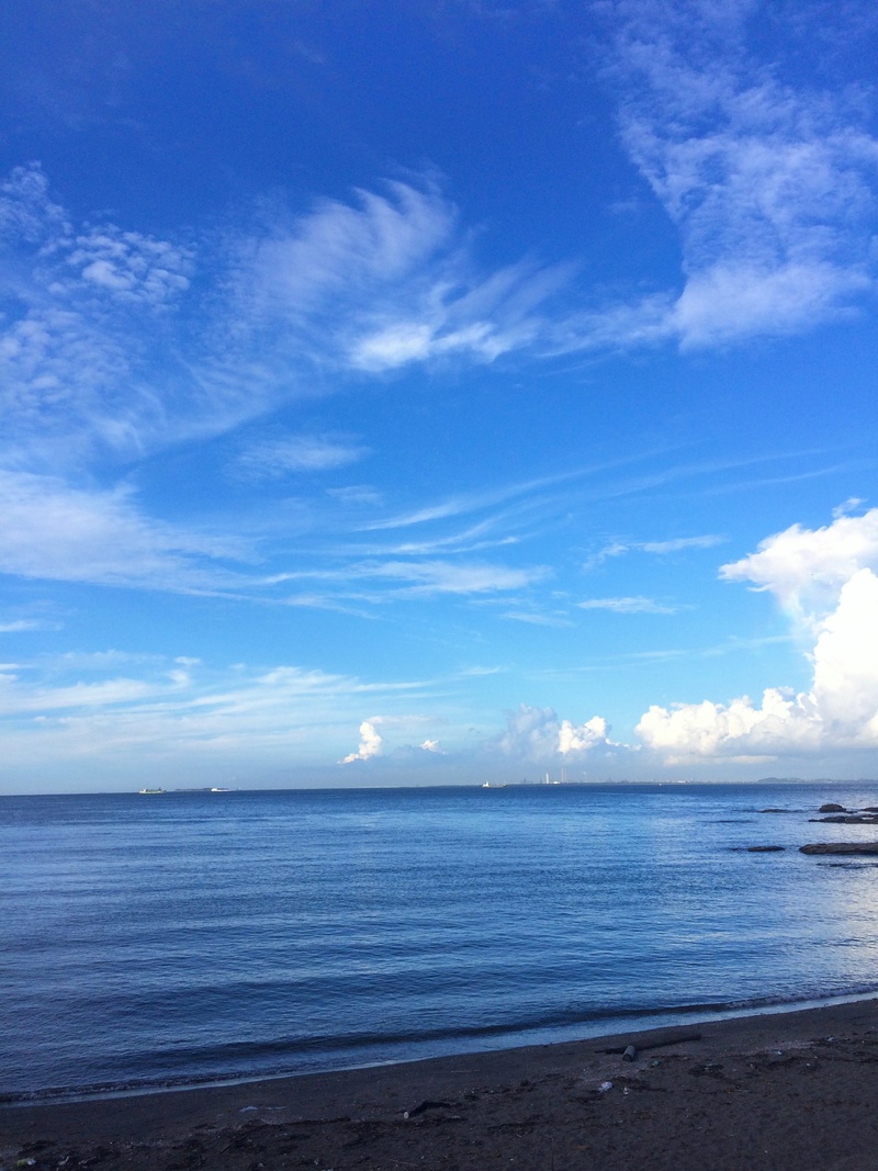 sky, dramatic, white cloud, nature, no people, beauty in nature, sea, scenics - nature, idyllic, cloud, day, horizon over water, japan, outdoors, cloud - sky