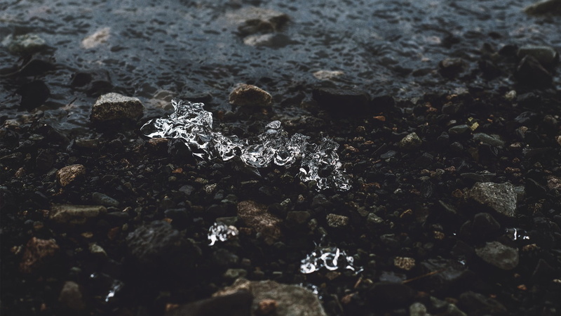 frozen, close-up, clear, rock - object, selective focus, tranquility, 1080P, coast, water, ice, land, cold temperature, winter, snow, nature, melting