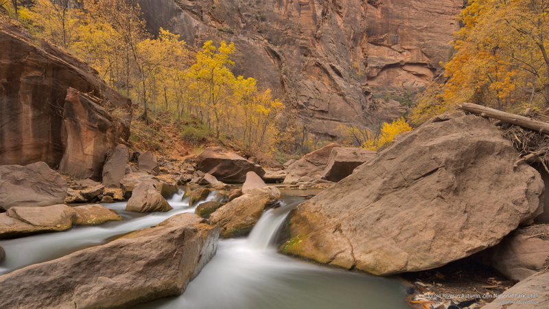 2K, zion, utah, national, park, virgin, National Parks, autumn, river