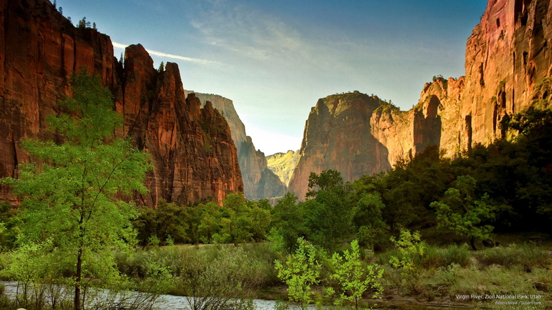 national, zion, park, 2K, river, virgin, utah, National Parks