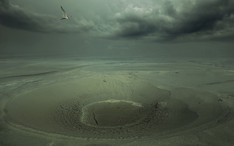 travel, sand, drought, summer, outdoors, sky, tranquility, land, vacations, nature, bird, desert, beauty in nature, 1080P, cloud - Sky, scenics