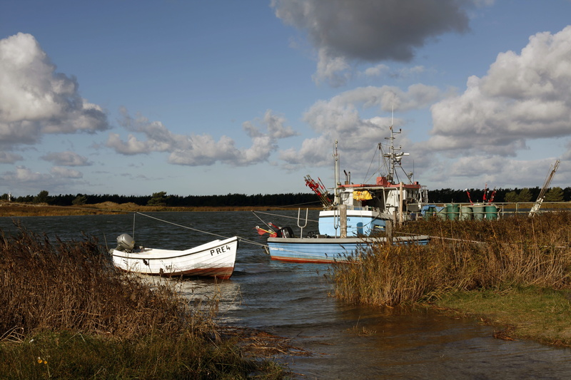 fishing boat, day, sky, mode of transportation, moored, land, bay, baltic sea, coast, scenics - nature, travel, port, beach, the port of refuge, nature