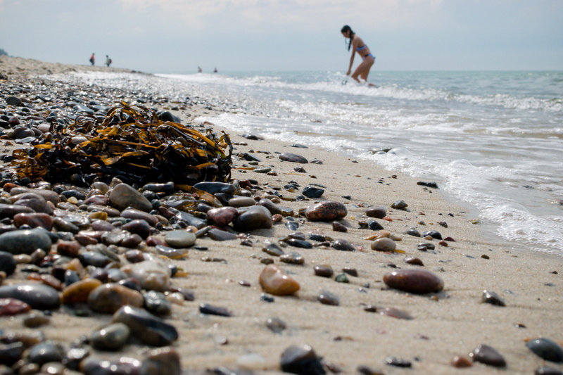 beach, 5K, surface level, real people, trip, vacations, outdoors, sand, sea, men, water, seaweed, motion, germany, waves, nature, stones, day, prerow