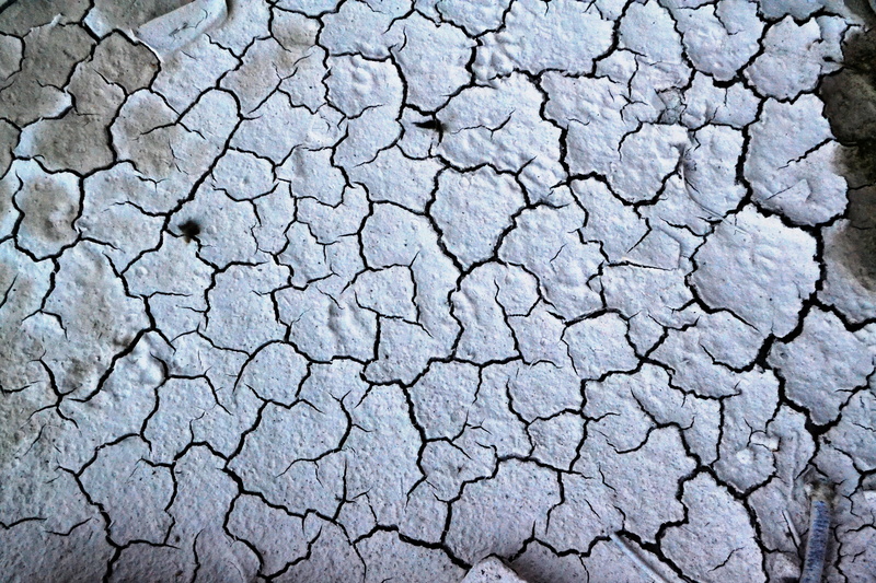 surface, 4K, mud, crackles, natural pattern, nature, weathered, rough, arid climate, dirt, soil, white, dry, barren, backgrounds, texture, full frame