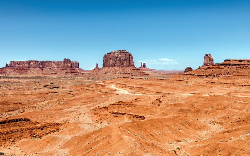 landscape, brown, desert, monument, utah, 2K, sky, valley