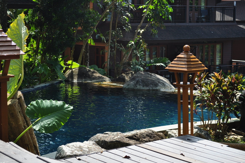 Asia, relaxation, khao lak, day, front or back yard, Thailand, water, outdoors, plant, building exterior, lake, plant part, no People, Merlin, tranquility