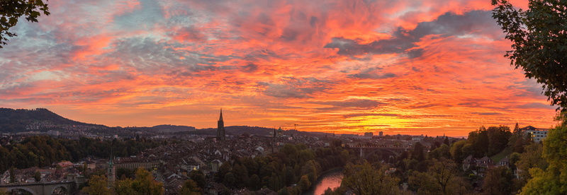 travel, tree, scenics - nature, no people, sunset, building, 8K, outdoors, sky, switzerland, nature, travel destinations, landscape, plant, environment